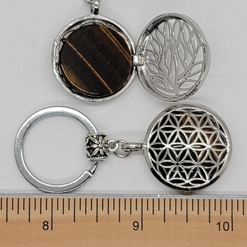 Keychain, Symbols w/Stone