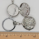 Keychain, Symbols w/Stone