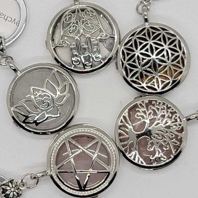 Keychain, Symbols w/Stone