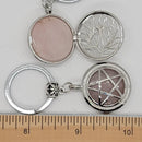 Keychain, Symbols w/Stone