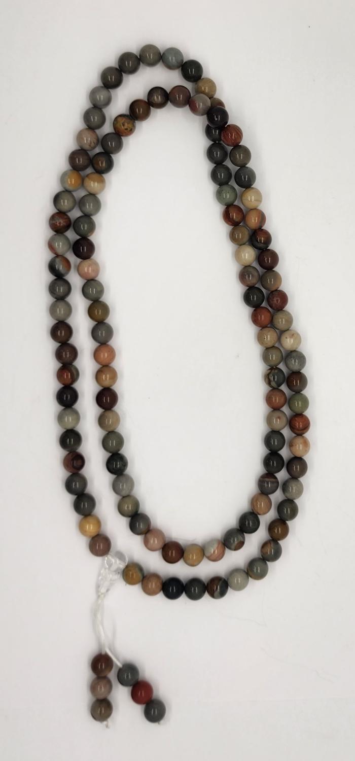 Mala, Polychrome 108 8mm Beads