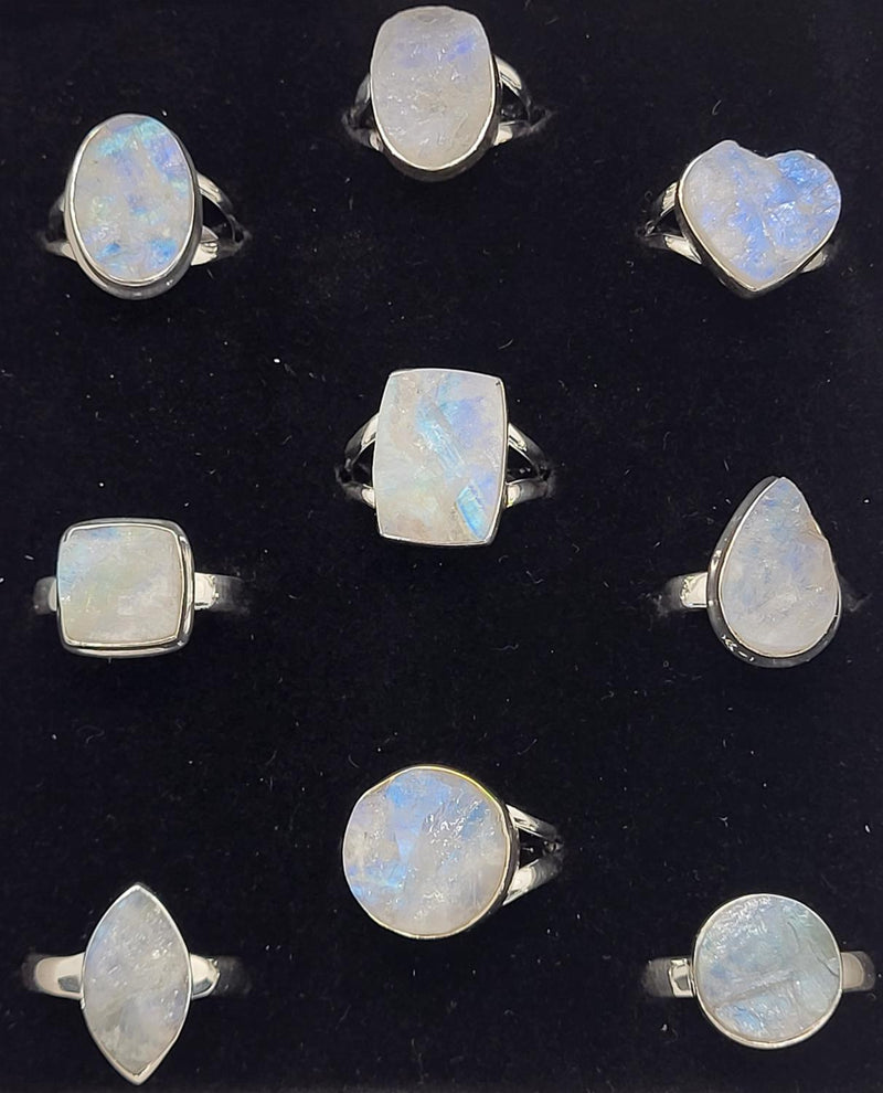 Moonstone Ring Rough Cut