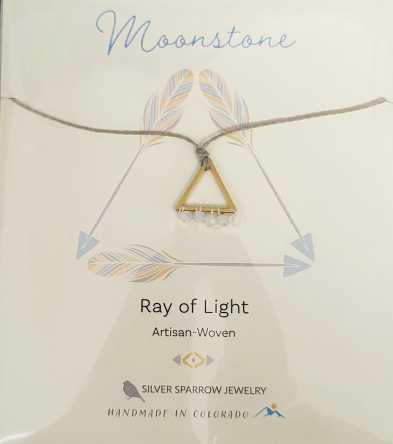Necklace, Ray Of Light - Moonstone Triangle