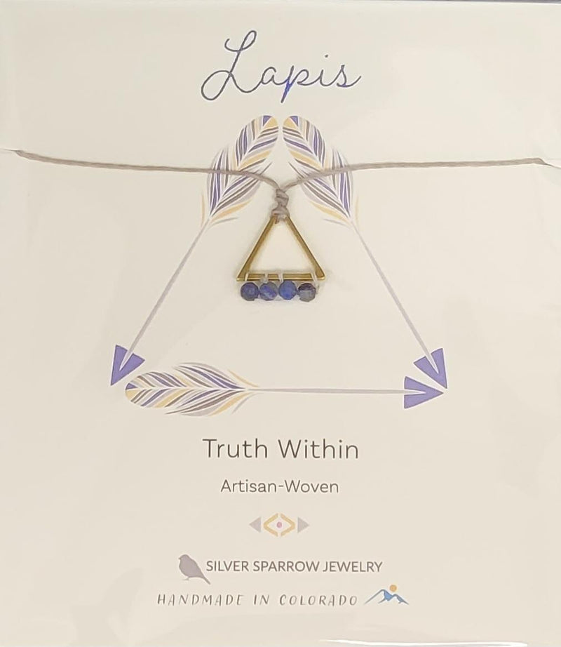 Necklace, Truth Within - Lapis  Lazuli Triangle