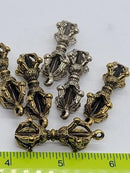Pendant, Dorje/Vajra 2" Solid Brass