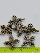 Pendant, Double Dorje Solid Brass