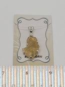 Pendant, Libyan Desert Tektite SS Basket