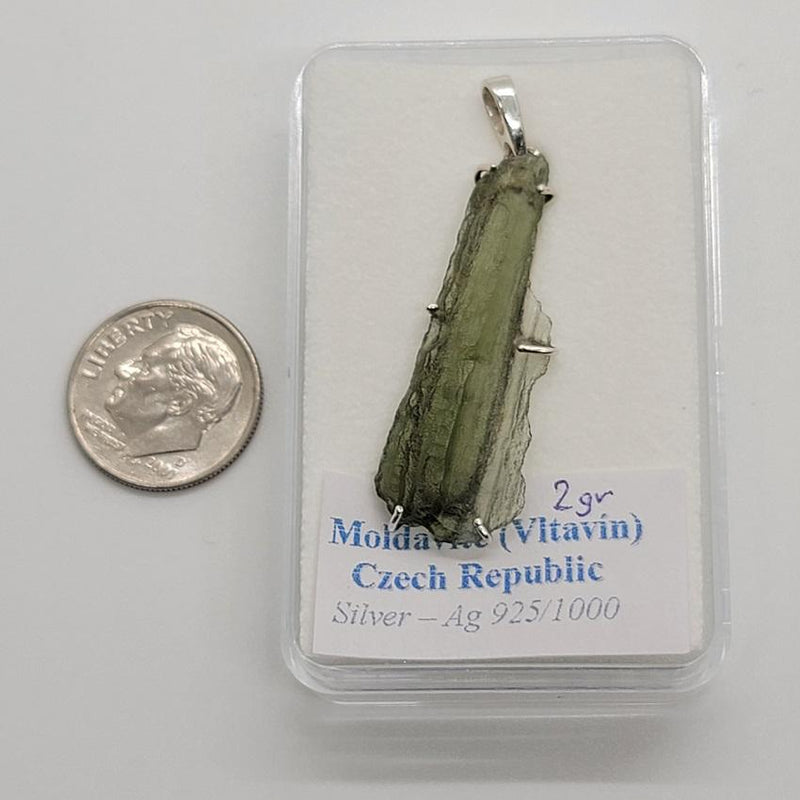 Pendant, Moldavite Freeform Raw