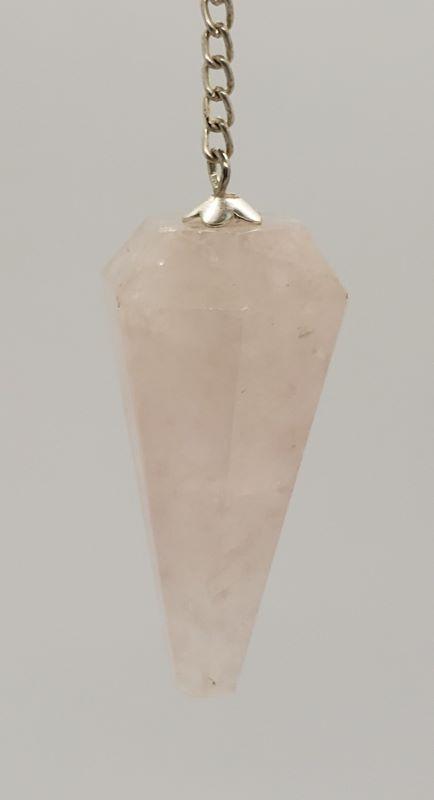 Pendulum, Hexagon Rose Quartz