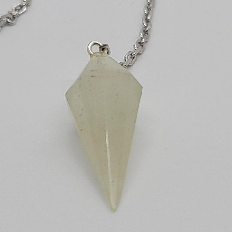 Pendulum, Libyan Desert Glass on Sterling Silver Chain