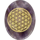 Pocket Stone, Flower of Life-Amethyst