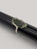 Ring, Moldavite Rough Modern Design