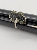 Ring, Moldavite Rough Modern Design