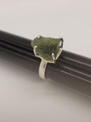 Ring, Moldavite Rough Prongs