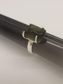 Ring, Moldavite Rough Prongs