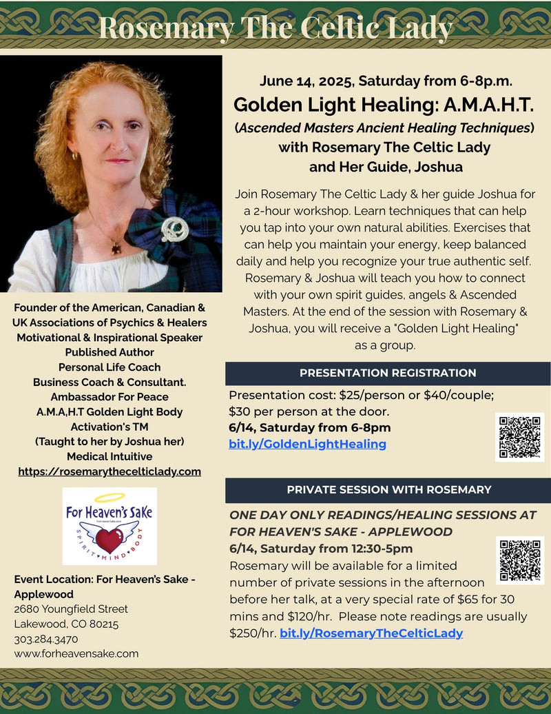GOLDEN LIGHT HEALING Presented by Rosemary The Celtic Lady