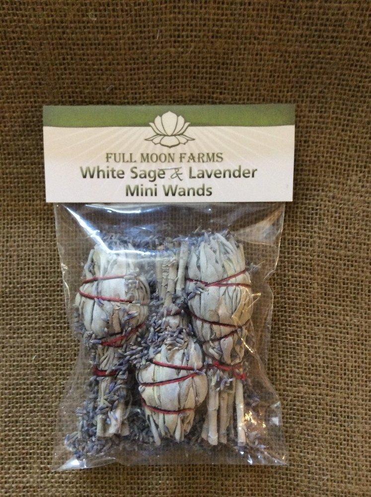 Sage, White Sage & Lavender Mini Wands, 3 Pack