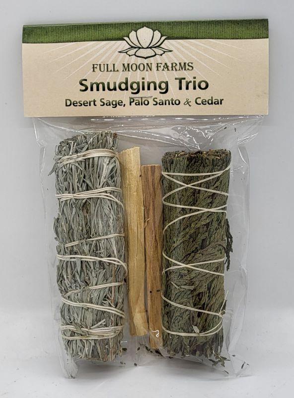 Smudging Trio: White Sage, Palo Santo and Sweetgrass