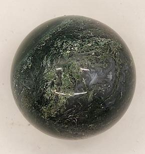 Sphere, Agate/Moss 2.5-2.5in.