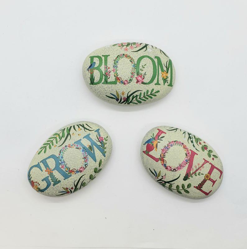 Stone, "Bloom" "Grow" & "Love"