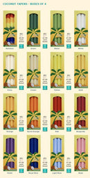 Taper, 9in. Coconut Candle 4-Pack