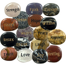 Worry Stone, Positive Words engraved in stone