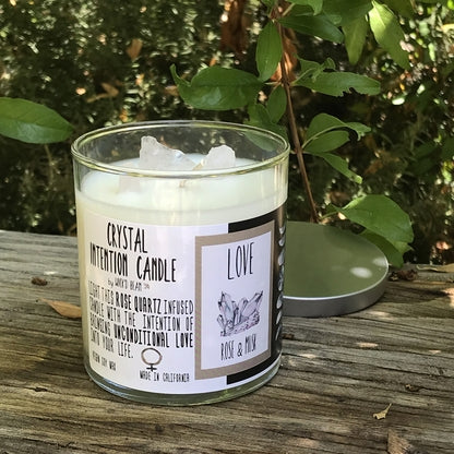 Candle, 11oz. Jar Vegan Soy Wax Gemstone with tin lid