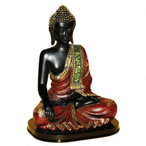 Buddha, 10in. Black Mirrored - ForHeavenSake
