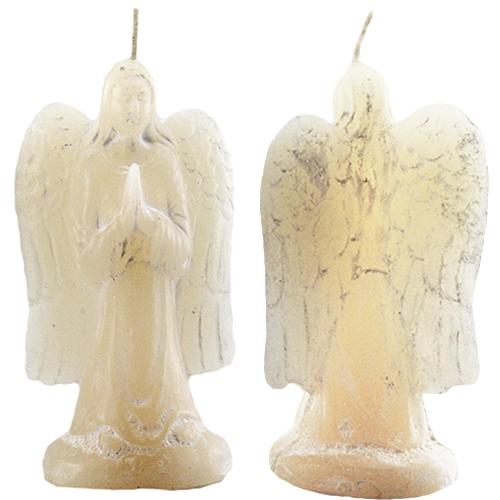 Candle, Angel 3.75" high White