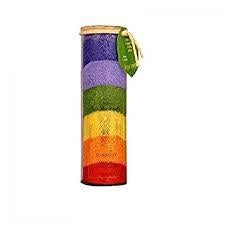 Candle Pillars, Chakra Jar 16 oz.  Rainbow Unscented
