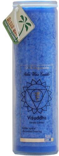 Candle Pillars, Chakra Jar 16oz. Blue Unscented Positive Energy Healing Visuddha - ForHeavenSake