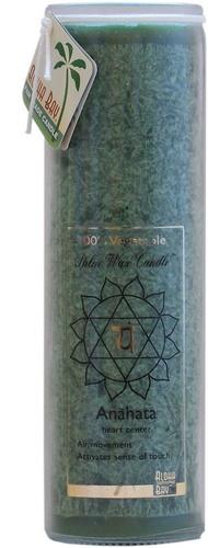 Candle Pillars, Chakra Jar 16oz. Green Unscented Healing Anahata candle - ForHeavenSake