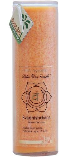 Candle Pillars, Chakra Jar 16oz. Orange Unscented Love Svadhishthana candle - ForHeavenSake
