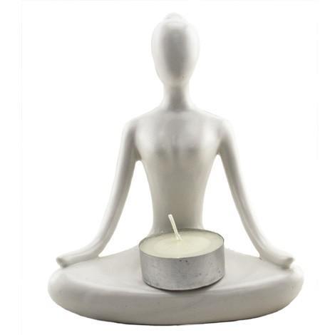 Canle Holder, Yoga Lady Relaxed Meditation - ForHeavenSake