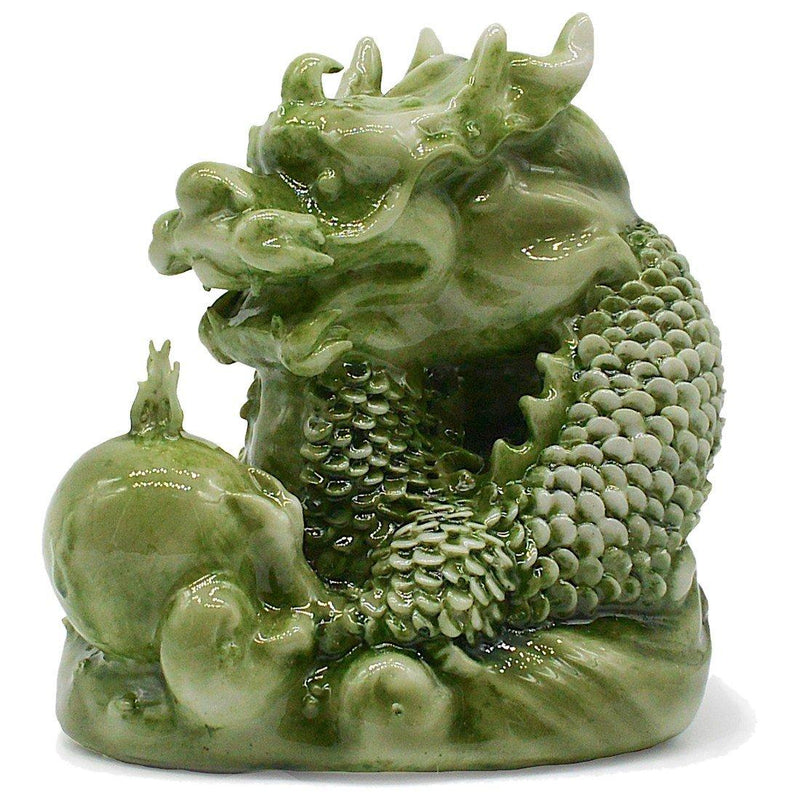 Dragon, Green Celadon Finish Resin - ForHeavenSake
