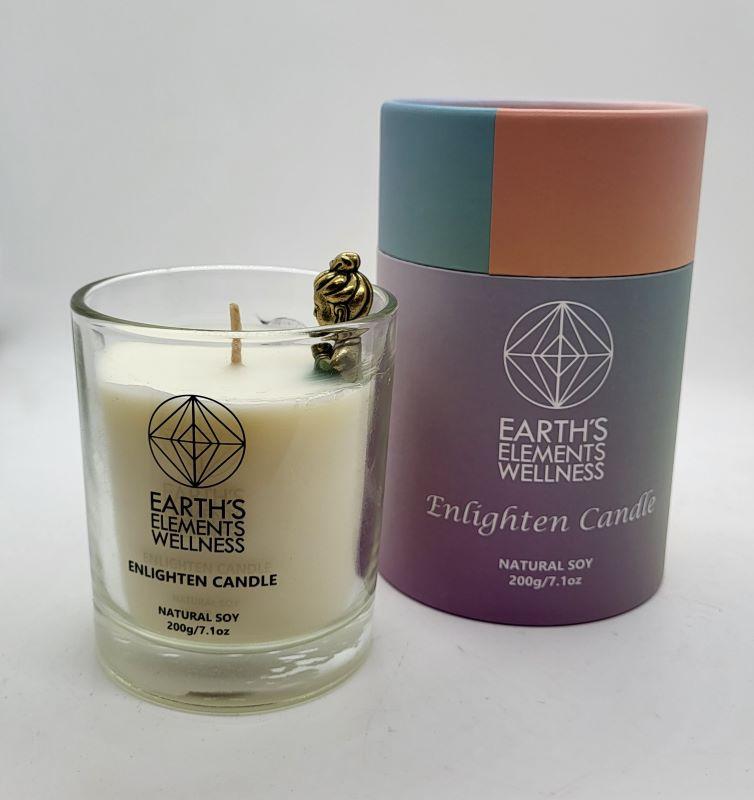 Enlightenment Candle w-Buddha Statue