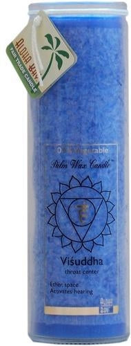 Candle Pillars, Chakra Jar 16oz. Blue Unscented Positive Energy Healing Visuddha