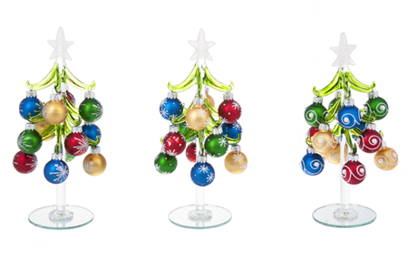 Christmas w-Ornaments = Glass