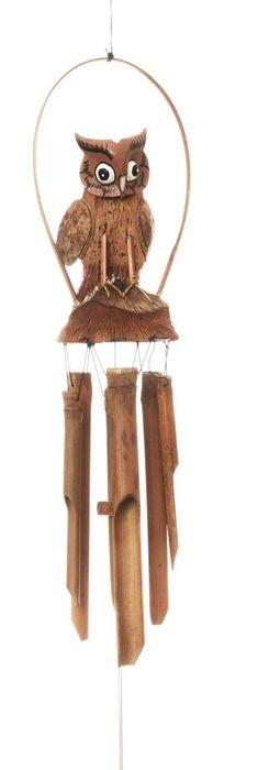 Chime, Owl Bamboo 24in.