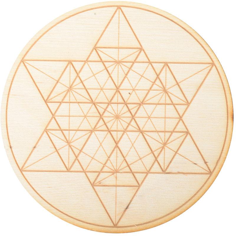 Grid, Wood Geometric Star 12in