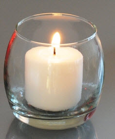 Candle Holder, Votive 3in. diameter x 3in. tall