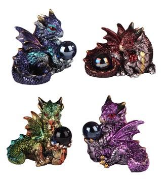 Dragon, w-Crystal Baall 2.25in