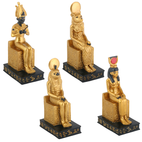 Egyptian Gods, seated