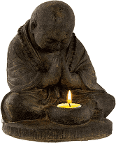 Monk, Praying Brown Concrete