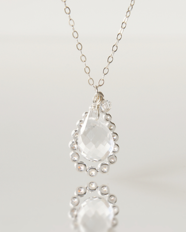 Necklace, Quartz/Clear Amulet