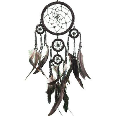 Dreamcatcher, 4.5in Beaded Blk