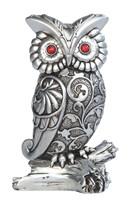 Owl, Silver on Bench 5in.