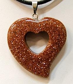 Pendant, Stone Open Heart