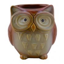 Owl, Ceramic Artisanal Red