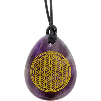 Pendant, Flower of Life-Amethy